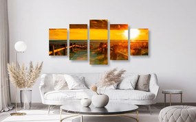 Quadri 5 pezzi – Splendido tramonto