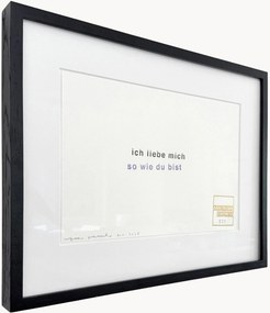 Decorazione da parete incorniciata Ich Liebe Mich So Wie Du Bist, pezzo unico