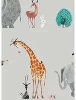 KEK Amsterdam Carta da parati Animal Mix - Grijs