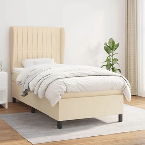 Giroletto A Molle Con Materasso Crema 90x190 Cm İn Tessuto /