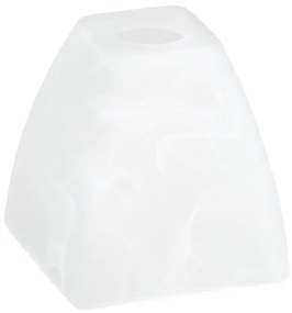 Vetro di ricambio per lampadario E14 10x13 cm bianco