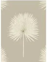 Palmen Tapete Fan Palm von Sanderson - Linen/ Gilver