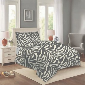 Biancheria da letto singolo in cotone grigio e beige 140x200 cm Dorota - Cotton House