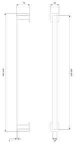 OMNIRES NL80214CR - Appendiabiti da parete NELSON 42 cm cromo lucido