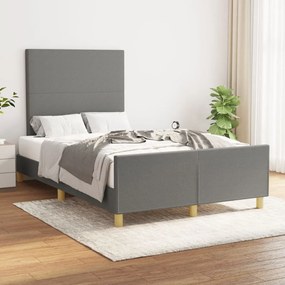 Giroletto Senza Materasso Grigio Scuro 120x200 Cm Tessuto /
