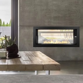 Camino a bioetanolo da incasso bifacciale biocamino 2 lati 90x40 cm MONTEFALCO 90