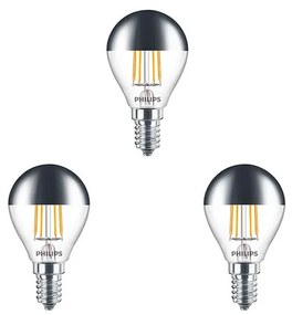 3-pack Lampadina LED 4W Filament Top a Specchio Corona (397lm) E14 - Philips