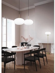 Lampadario in bianco-oro con paralume in vetro ø 40 cm Fomento - Trio