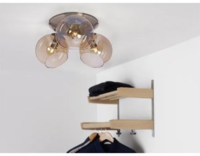 Cottex P2423AA - Plafoniera CAPELLA 3xE14/40W/230V Ø 37 cm fumé/marrone