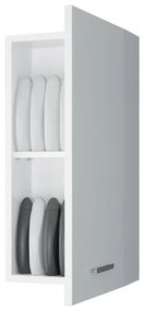 Pensile bagno sospeso 35 cm bianco con ripiano regolabile Desya
