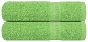 Asciugamani Doccia 2 Pz Verde Mela 70x140cm 360g/m² 100% Cotone /