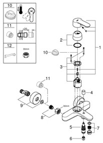 GROHE 33591002 - Miscelatore per vasca EUROSTYLE COSMOPOLITAN cromo lucido