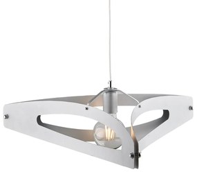 Sospensione Moderna 1 Luce Onyx Ferro Taglio Laser Argento