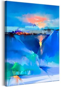 Quadro  Winter Landscape (1 Part) Vertical  Colore Rosso, Dimensioni e Misure 80x120