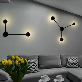 Applique a LED JOY 3xGX53/6W/230V nero