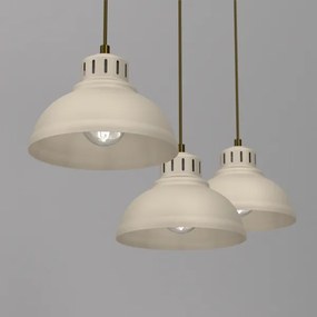 Lampadario a sospensione con filo SVEN 3xE27/15W/230V beige