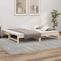 Dormeuse Estraibile 2x(80x200) cm in Legno Massello di Pino cod mxl 58066