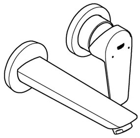 GROHE 20474001 - Miscelatore lavabo a 2 fori, 177 mm, cromo lucido