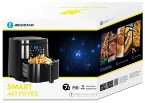 Aigostar - Friggitrice ad aria calda intelligente 7l 1900W/230V/60min Wi-Fi