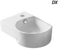 Lavabo sospeso ceramica bianca altezza 14 cm foro rubinetto a sinistra