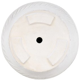 Vaso da fiori argilla bianco sporco 42 x 42 x 40 cm FTERO Beliani
