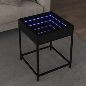 Tavolino Da Salotto Con Led Infinity Nero 40x40x51 Cm /