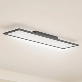 Pannello LED Lindby Enhife, nero, 80 x 20 cm, metallo, 4.000K