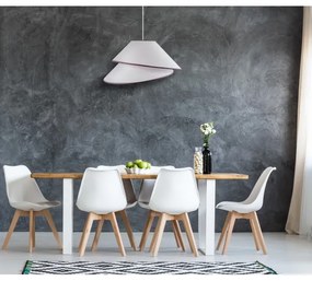 Duolla - Lampadario a sospensione con filo COCO 1xE27/40W/230V diametro 50 cm bianco