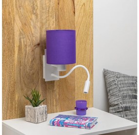 Brilagi - Applique a LED NUBILA 1xE27/25W/230V + LED/3W bianco/viola