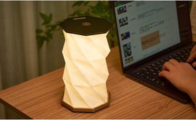 Decorazione luminosa nera con ricarica USB ø 12 cm Twist Hexagon – Gingko