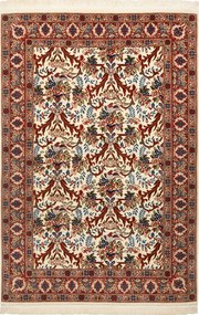 Isfahan Tappeto 160x110 Rosso (Iran) Annodato A Mano