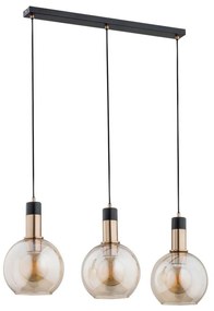 Lampadario su corda MAYA 3xE27/60W/230V ottone