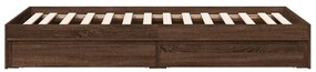 Giroletto cassetti rovere marrone 75x190 cm legno multistrato