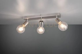 Vannes barra 3 spots orientabili acciaio satinato l. 44cm attacco e27