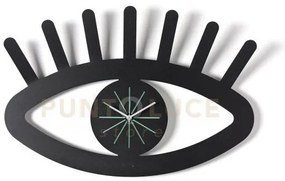 Orologio da parete di design ciclope nero/verde acqua in ferro 55x3...