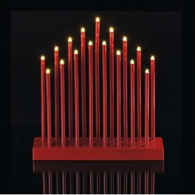 Candeliere natalizio LED 17xLED/3xAA rosso