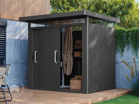 PRIMEYARD Casetta da giardino 228 x 180 cm, antracite - (GFPV01001)