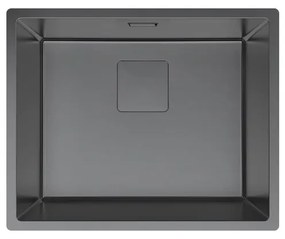 Lavello sopratop sottotop 1 vasca DELINIA Michigan Casual L 45 x L 55 cm antracite