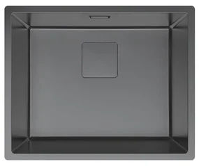Lavello sopratop sottotop 1 vasca DELINIA Michigan Casual L 45 x L 55 cm antracite