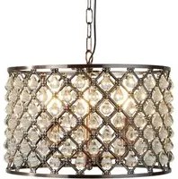 Lampadario Contemporaneo Marchesa Acciaio Rame Vetro 3 Luci E14 D38Cm