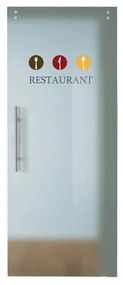Anta per porta scorrevole Restaurant in vetro multicolore, L 88 x H 215 cm spessore 10 mm, apertura destra