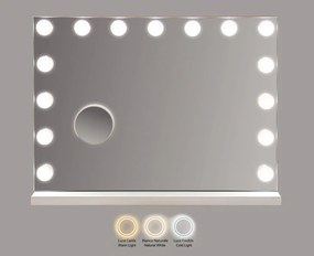 Specchio da parete con illuminazione/con ripiano 55x43 cm Hollywood – Mauro Ferretti