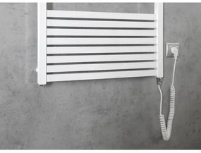 Aqualine - Radiatore elettrico da bagno TONDI-E 600W/230V 133 cm bianco dritto