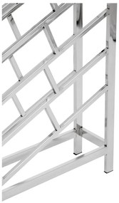 Portabottiglie in metallo argento lucido per 24 bottiglie Barolo - Premier Housewares