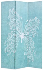 Paravento pieghevole 120x170 cm stampa farfalla blu