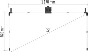 LED RGBIC Striscia dimmerabile per TV GoSmart LED/24W/230V 55“