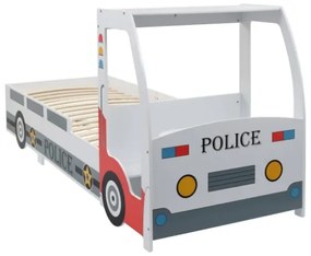 Letto Bimbo Auto della Polizia con Scrivania 90x200 cm