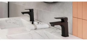 KFA Armatura 5532-815-81- Rubinetto del lavandino + scarico MOKAIT 13,9 cm ottone/nero