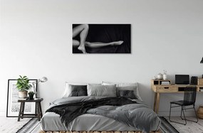 Foto quadro su tela Gambe cabaret in bianco e nero 100x50 cm