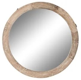 Specchio da parete Home ESPRIT Naturale Teca Legno Riciclato Alpino 60 x 3 x 60 cm